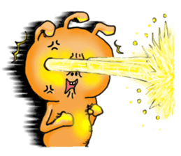 Mysterious orange alien sticker #6474202