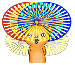 Mysterious orange alien sticker #6474203