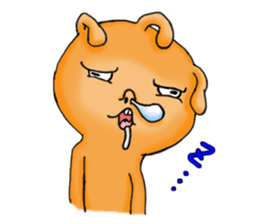 Mysterious orange alien sticker #6474205