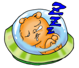 Mysterious orange alien sticker #6474206