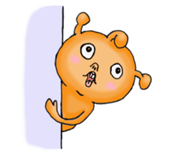 Mysterious orange alien sticker #6474207