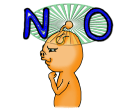 Mysterious orange alien sticker #6474209