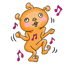 Mysterious orange alien sticker #6474211