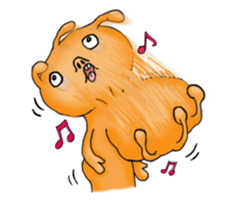 Mysterious orange alien sticker #6474212