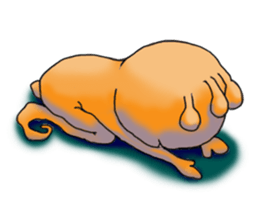 Mysterious orange alien sticker #6474221