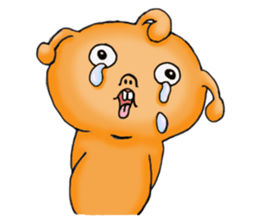 Mysterious orange alien sticker #6474228