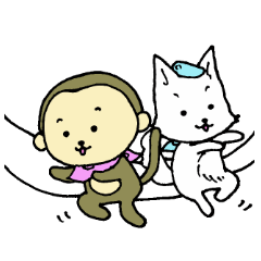 Naka loose dog and monkey2