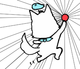 Naka loose dog and monkey2 sticker #6474634