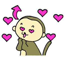 Naka loose dog and monkey2 sticker #6474637