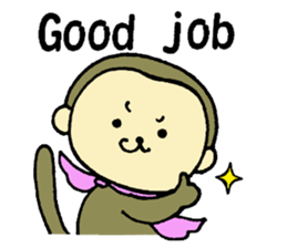 Naka loose dog and monkey2 sticker #6474668