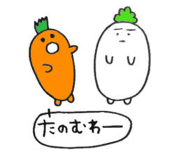 Older Carrot & Younger Radish sticker #6474904