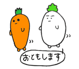 Older Carrot & Younger Radish sticker #6474907