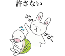 Loose rabbit and tortoise graffiti sticker #6476208