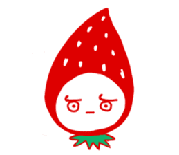 Lovely Strawberry head sticker #6476353