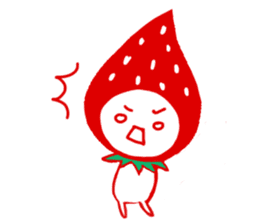 Lovely Strawberry head sticker #6476354