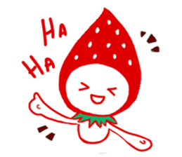 Lovely Strawberry head sticker #6476355