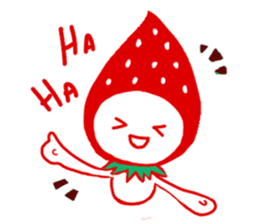 Lovely Strawberry head sticker #6476355