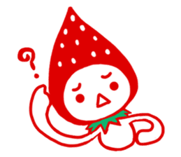 Lovely Strawberry head sticker #6476358