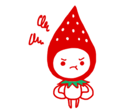 Lovely Strawberry head sticker #6476362