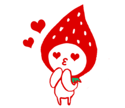 Lovely Strawberry head sticker #6476363