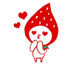 Lovely Strawberry head sticker #6476363