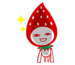 Lovely Strawberry head sticker #6476367