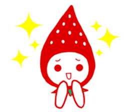 Lovely Strawberry head sticker #6476368