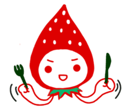 Lovely Strawberry head sticker #6476370