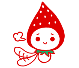 Lovely Strawberry head sticker #6476371