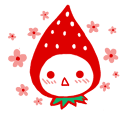 Lovely Strawberry head sticker #6476372