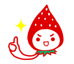 Lovely Strawberry head sticker #6476373