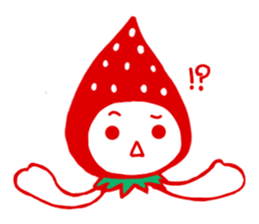 Lovely Strawberry head sticker #6476374