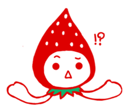 Lovely Strawberry head sticker #6476374