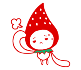 Lovely Strawberry head sticker #6476375