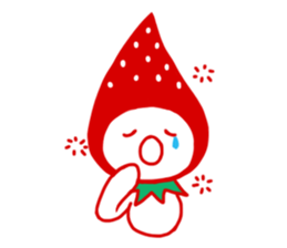 Lovely Strawberry head sticker #6476376