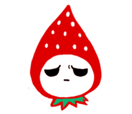 Lovely Strawberry head sticker #6476377