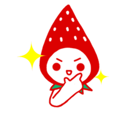 Lovely Strawberry head sticker #6476378