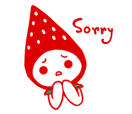 Lovely Strawberry head sticker #6476379