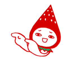 Lovely Strawberry head sticker #6476384