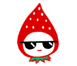 Lovely Strawberry head sticker #6476385