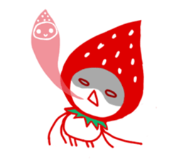 Lovely Strawberry head sticker #6476386