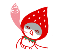 Lovely Strawberry head sticker #6476386