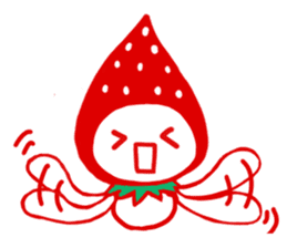 Lovely Strawberry head sticker #6476387