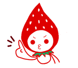 Lovely Strawberry head sticker #6476388