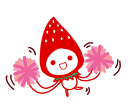Lovely Strawberry head sticker #6476389