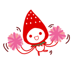 Lovely Strawberry head sticker #6476389