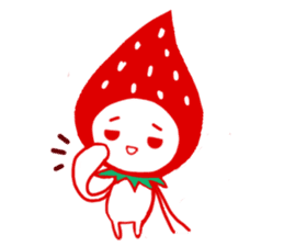 Lovely Strawberry head sticker #6476391