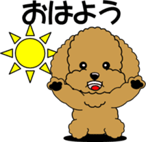 Cute toy poodle dog sticker #6476396