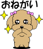 Cute toy poodle dog sticker #6476400