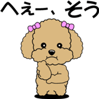 Cute toy poodle dog sticker #6476408
